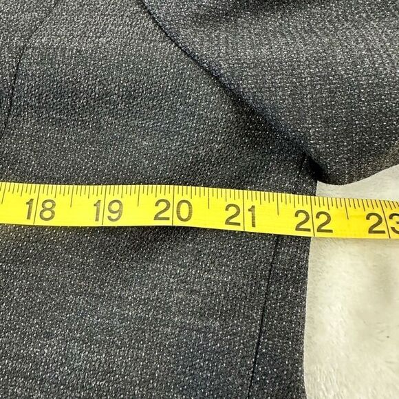 Classiques Entier XL Ruffle Hem Blazer Jacket Gray Tweed Office Professional - Picture 7 of 8